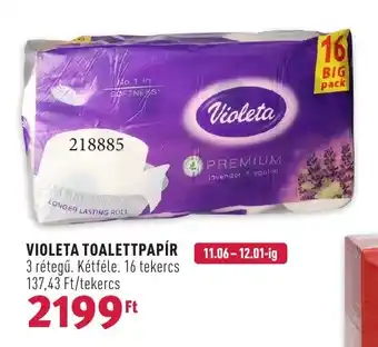 Rossmann VIOLETA TOALETTPAPÍR 16 tekercs ajánlat