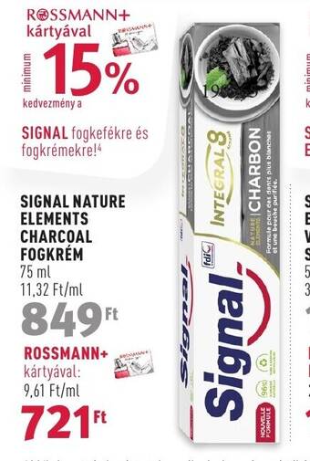 Rossmann SIGNAL NATURE ELEMENTS CHARCOAL FOGKRÉM 75 ml ajánlat