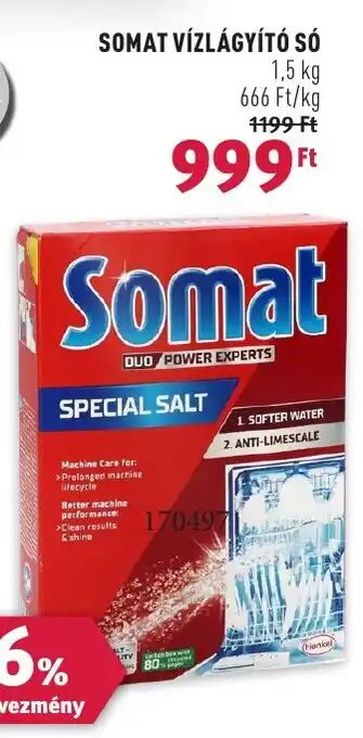 Rossmann SOMAT VÍZLÁGYÍTÓ SÓ 1,5 kg ajánlat