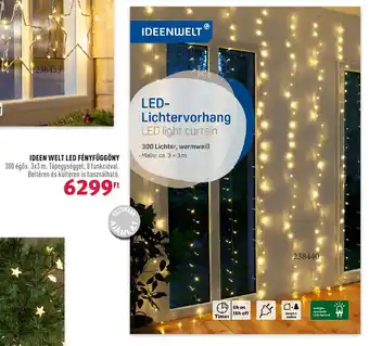 Rossmann IDEEN WELT LED FÉNYFÜGGÖNY 300 égős. 3x3 m. ajánlat