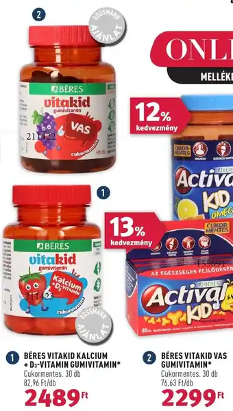 Rossmann BÉRES VITAKID VAS GUMIVITAMIN Cukormentes. 30 db ajánlat
