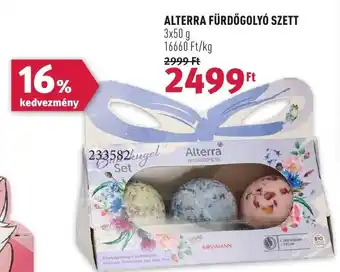 Rossmann ALTERRA FÜRDŐGOLYÓ SZETT 3x50 g ajánlat