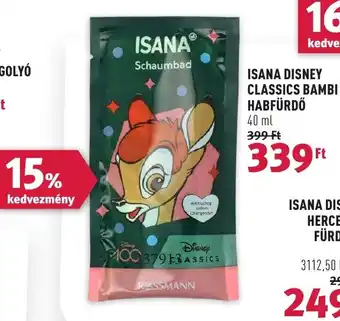 Rossmann ISANA DISNEY CLASSICS BAMBI HABFÜRDŐ 40ml ajánlat
