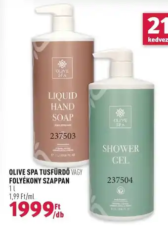 Rossmann OLIVE SPA TUSFÜRDŐ VAGY FOLYÉKONY SZAPPAN 1l ajánlat