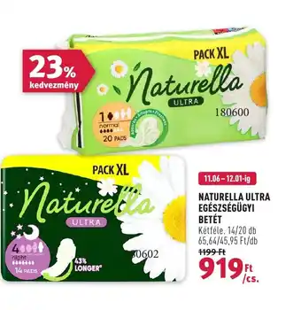 Rossmann NATURELLA ULTRA EGÉSZSÉGÜGYI BETÉT ajánlat
