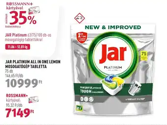 JAR PLATINUM ALL IN ONE LEMON MOSOGATÓGÉP TABLETTA