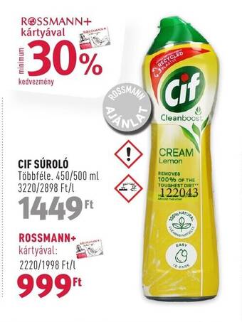 Rossmann CIF SÚROLÓ 500ml ajánlat