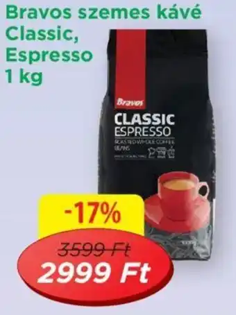 Real Bravos szemes kávé Classic Espresso 1 kg ajánlat