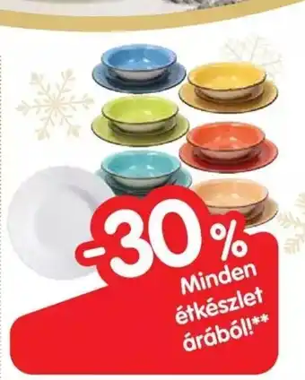 Minden étkészlet árából