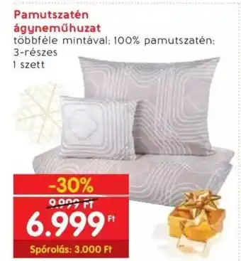 Pamutszatén ágyneműhuzat
