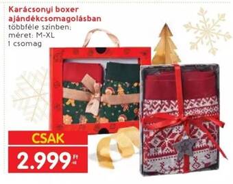 Interspar Karácsonyi boxer ajándékcsomagolásban 1 csomag ajánlat