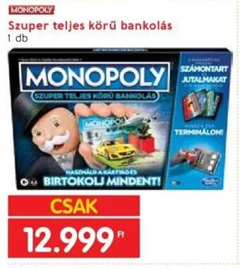 Interspar MONOPOLY Szuper teljes körű bankolás 1 db ajánlat