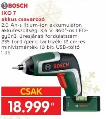 Interspar BOSCH IXO 7 akkus csavarozó 1 db ajánlat