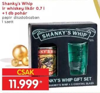 Interspar Shanky's Whip ir whiskey likőr 0,7 1 +1 db ajánlat