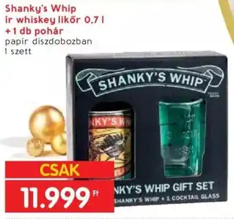 Shanky's Whip ir whiskey likőr 0,7 1 +1 db