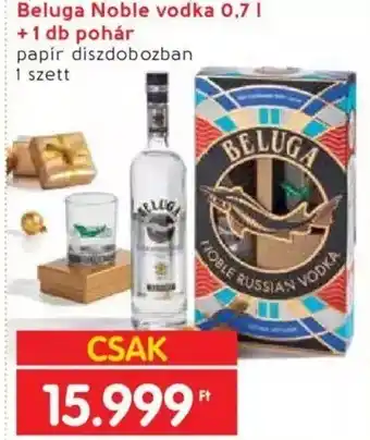 Interspar Beluga Noble vodka 0,7l +1 db pohár ajánlat