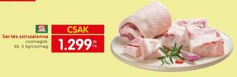 Spar Sertés zsírszalonna 1kg ajánlat