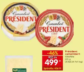 Spar Président camembert 120g ajánlat