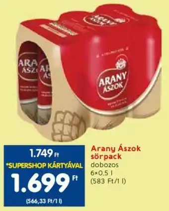 Arany Ászok sörpack 6x0,5l