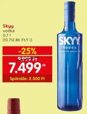 Spar Skyy vodka 0,7l ajánlat