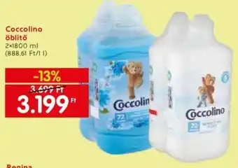 Spar Coccolino öblítő 2x1800 ml ajánlat