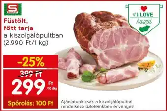 Spar Füstölt, főtt tarja 10dkg ajánlat