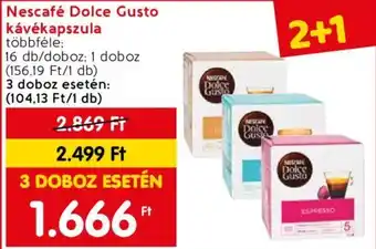 Spar Nescafé Dolce Gusto kávékapszula 16 db/doboz ajánlat