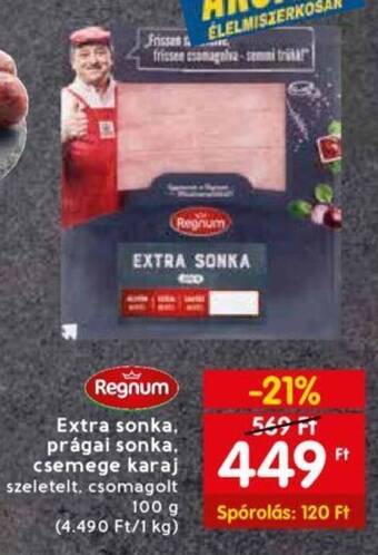 Spar Extra sonka, prágai sonka, 100g ajánlat