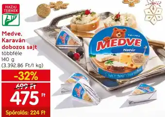 Medve, Karaván dobozos sajt 140g