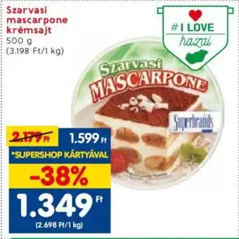 Szarvasi mascarpone krémsajt 500g