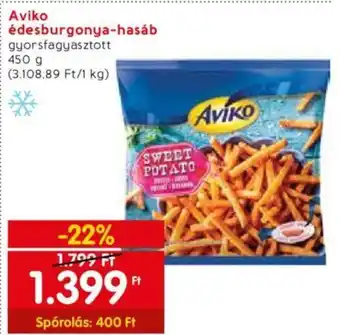 Spar Aviko édesburgonya-hasáb 450g ajánlat