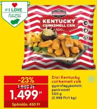 Dixi Kentucky csirkemell csík 500g