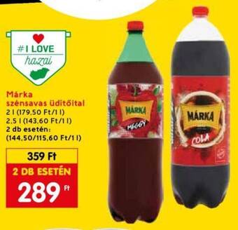 Spar Márka szénsavas üdítőital 2l ajánlat