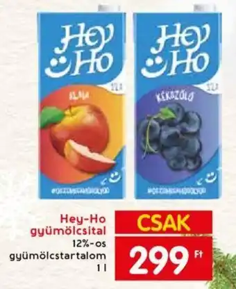 Spar Hey-Ho gyümölcsital 1l ajánlat