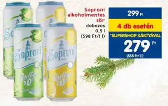 Spar Soproni alkoholmentes sör 0,5l ajánlat