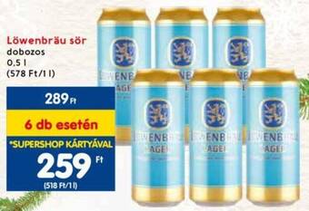 Spar Löwenbräu sör 0,5l ajánlat