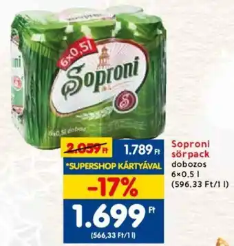 Spar Soproni Sörpack 6x0,5l ajánlat