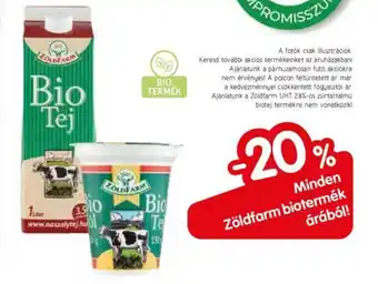 Spar Minden Zöldfarm biotermék árából ajánlat
