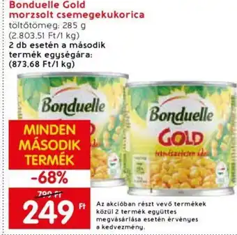Spar Bonduelle Gold morzsolt csemegekukorica 285g ajánlat