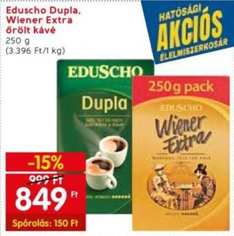 Spar Eduscho Dupla Wiener Extra őrölt kávé 250g ajánlat