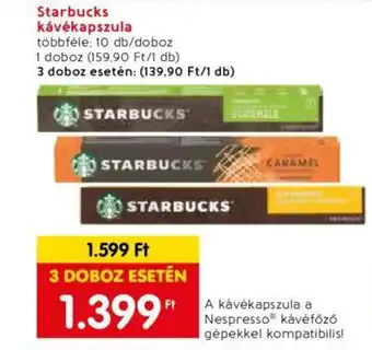 Spar Starbucks kávékapszula ajánlat