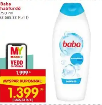 Spar Baba habfürdő 750 ml ajánlat