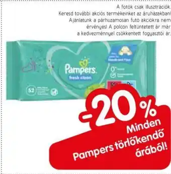 Minden Pampers törlőkendő árából