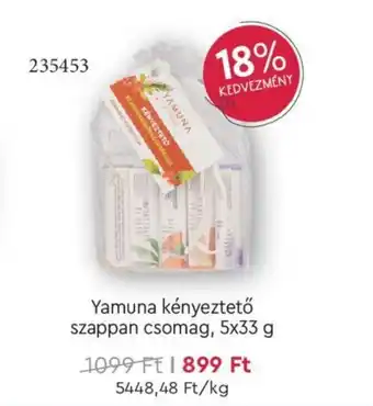 Rossmann Yamuna kényeztető szappan csomag 5x33 g ajánlat