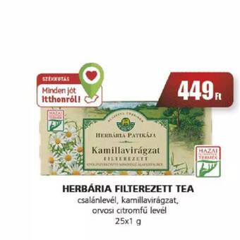 Príma HERBÁRIA FILTEREZETT TEA 25x1g ajánlat