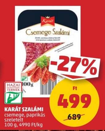 PENNY KARÁT SZALÁMI 100 g ajánlat