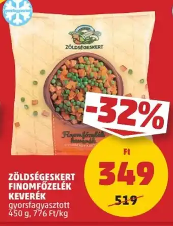 PENNY ZÖLDSÉGESKERT FINOMFŐZELÉK KEVERÉK 450 g ajánlat