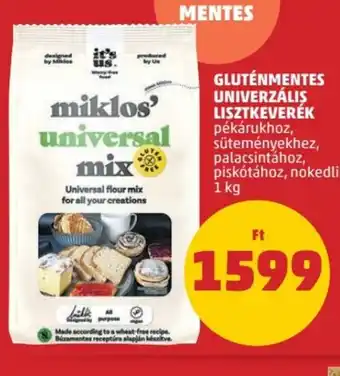 GLUTÉNMENTES UNIVERZÁLIS LISZTKEVERÉK 1 kg