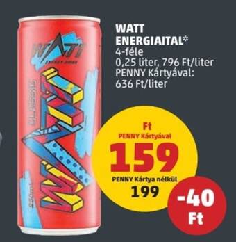 PENNY WATT ENERGIAITAL 0,25 l ajánlat