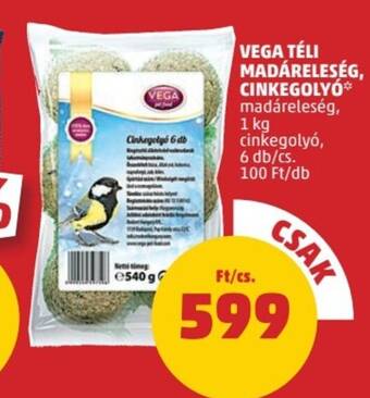 PENNY VEGA TÉLI MADÁRELESÉG, CINKEGOLYÓ 1 kg ajánlat